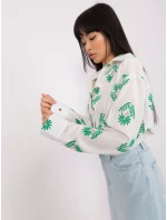 Košeľa LK KS 509349.04 bielo zelená