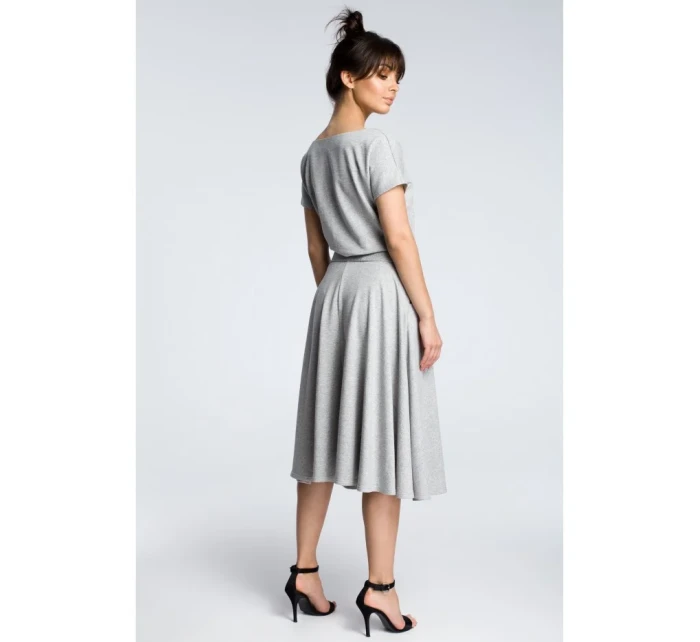 B067 Predĺžené šaty - sivé