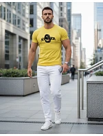 Pánske tričko s potlačou SUPERIOR žlté FashionStreet NX5015R