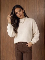 Sweter damski klasyczny z dekoltem model 22394723 - FashionStreet Sweter damski klasyczny z dekoltem model 22394723 - FashionStreet