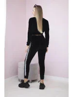 Velurová souprava s nápisem Queen black Velurová souprava s nápisem Queen black