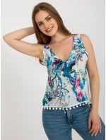 Blúzka AT BZ 2202B.70 biela a modrá