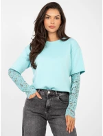 Bluzka IT BZ model 21895928 mietowy - FPrice Bluzka IT BZ model 21895928 mietowy - FPrice