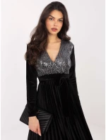 Šaty IT SK 16919.04P čierno-strieborné Šaty IT SK 16919.04P čierno-strieborné