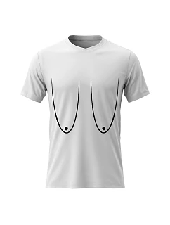 Dámské bavlněné tričko s potiskem - PRSA (VELKÁ) - bílé