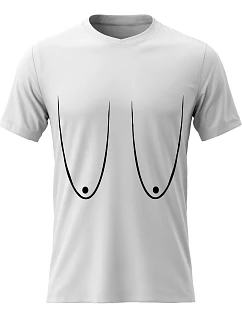 Dámské bavlněné tričko s potiskem - PRSA (VELKÁ) - bílé