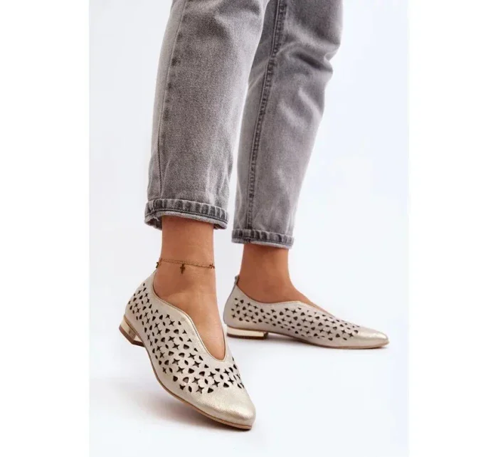 Dámske baleríny 2883/004 Ecru - ZAZOO