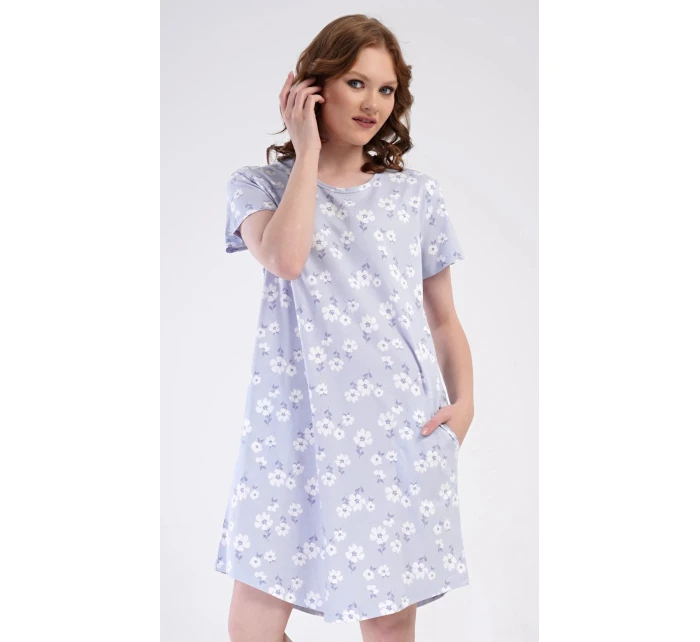 Dámske šaty Nature home modro-biele - Vienetta Dámske šaty Nature home modro-biele - Vienetta