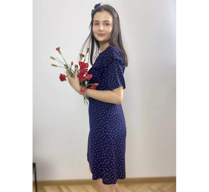 Dámská noční košile s krátkými rukávy model 15088545 - De Lafense Dámská noční košile s krátkými rukávy model 15088545 - De Lafense