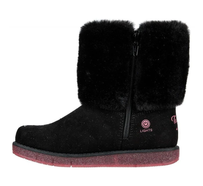 Topánky Skechers GLITZY GLAM COZY CUDDLERS JR 314851L-BLK