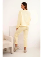 Dámska súprava z viskózy s mikinou a nohavicami žltá Dámska súprava z viskózy s mikinou a nohavicami žltá