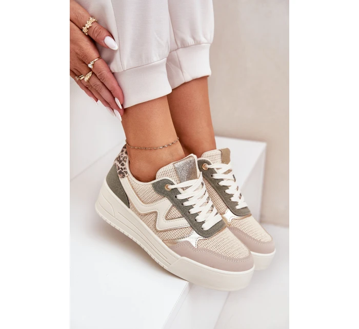 Dámské Sportovní Boty Na Platformě Leopardí Zelené model 21688942 - Boto