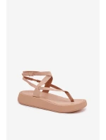 Dámské sandály na platformě Béžové model 22038413 - Boto