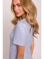 model 20970810 Mini šaty áčkového střihu světle modré - Moe model 20970810 Mini šaty áčkového střihu světle modré - Moe