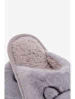 Detské papuče s kožušinou - modré Norene