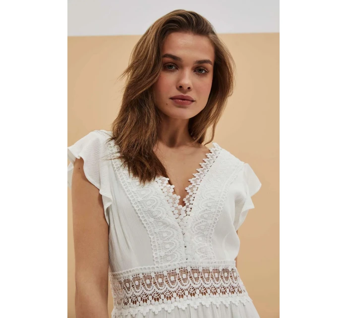 Dámske šaty L-SU-4045 biele - Moodo