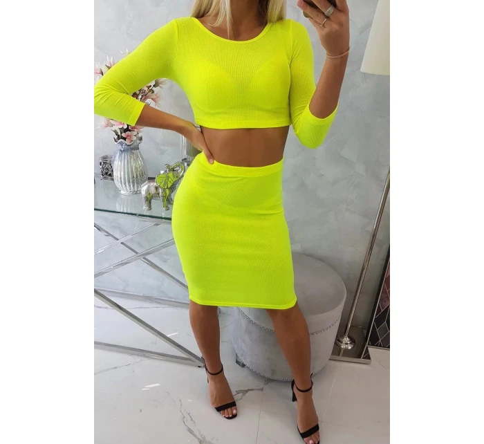 Dámsky set 9084 Neon yellow - K-Fashion Dámsky set 9084 Neon yellow - K-Fashion