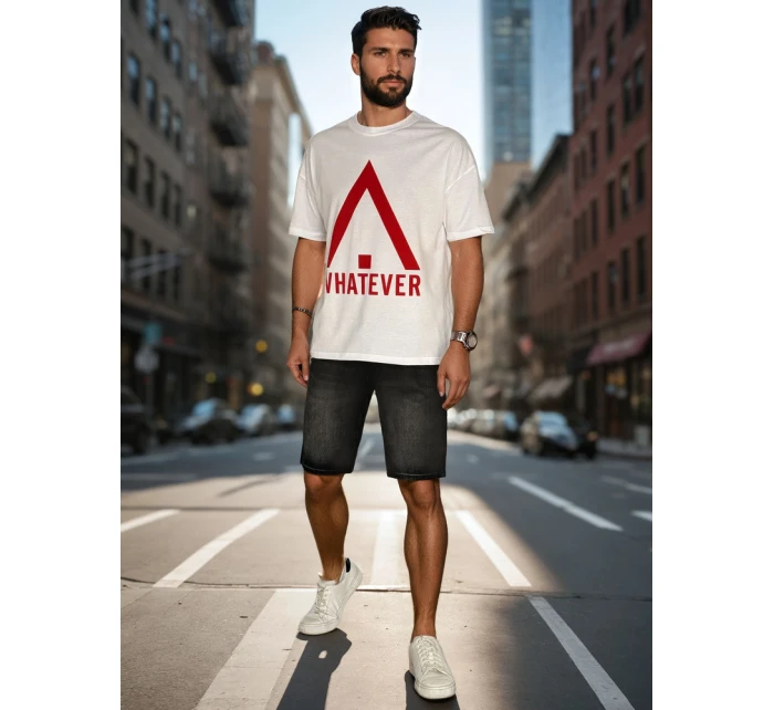 Pánské tričko s potiskem bílé Dstreet model 21988564 - FashionStreet