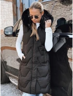 Dámska prešívaná vesta čierna FashionStreet TY5262