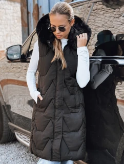 Dámska prešívaná vesta čierna FashionStreet TY5262