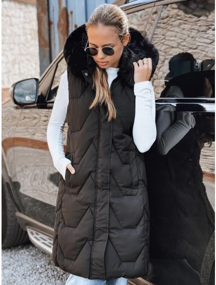 Dámska prešívaná vesta čierna FashionStreet TY5262