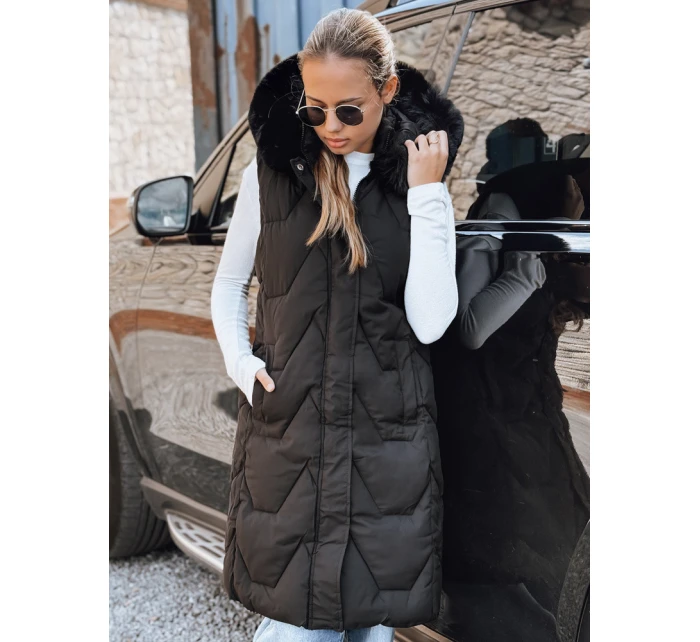 Dámska prešívaná vesta čierna FashionStreet TY5262