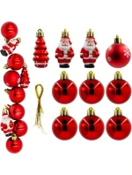 PLASTOVÉ TVAROVANIE OZDÔB BEZPEČNÝ VIANOČNÝ STROMČEK 10KS SĽUDA