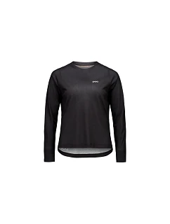 Cyklistické tričko POC W's Motion Air L/S Jersey, čierne