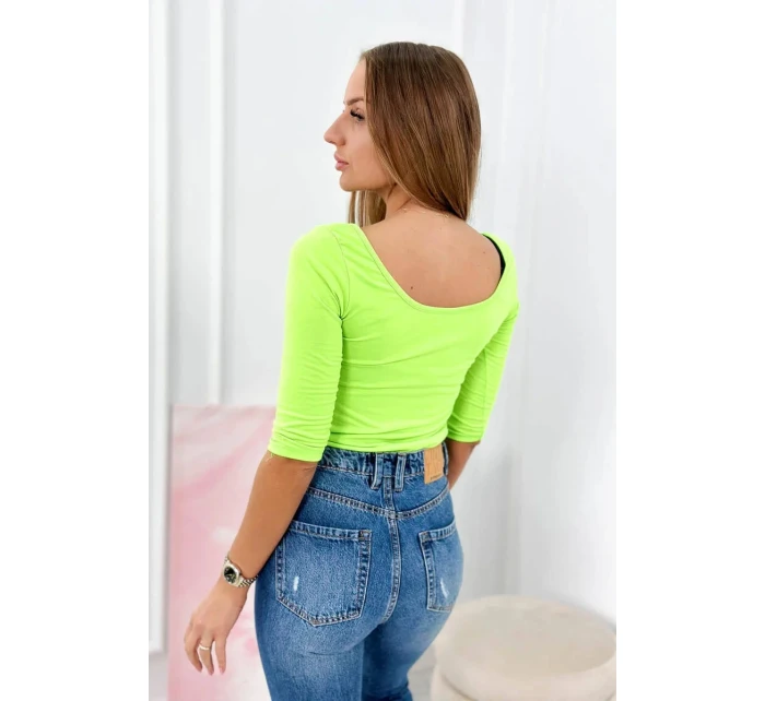 Halenka s kulatým výstřihem zelená neonová Halenka s kulatým výstřihem zelená neonová