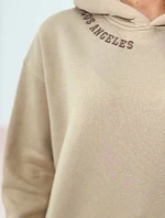 Izolovaná súprava s výšivkou Los Angeles svetlo béžová