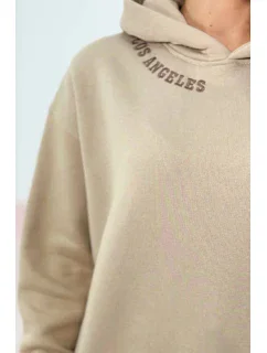 Izolovaná súprava s výšivkou Los Angeles svetlo béžová