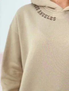 Izolovaná súprava s výšivkou Los Angeles svetlo béžová