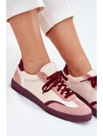 Dámské Kožené Tenisky model 21703133 Béžové - Zazoo Dámské Kožené Tenisky model 21703133 Béžové - Zazoo