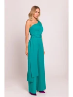 M845 Kombinéza na jedno rameno so šerpou - tyrkysová