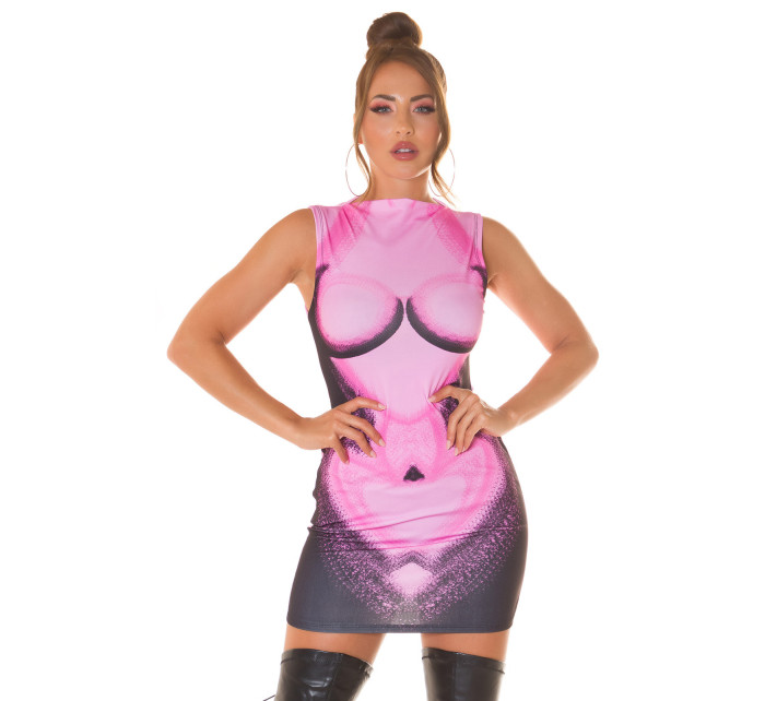 Sexy Koucla Bodycon Minidress with Print