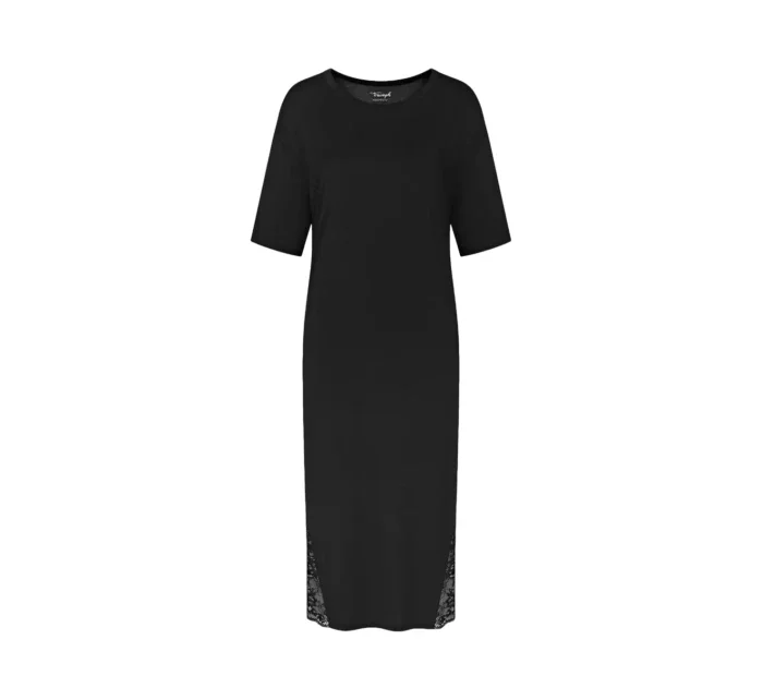 Dámska nočná košeľa Timeless Sensuality NDK SSL - BLACK - black 0004 - TRIUMPH