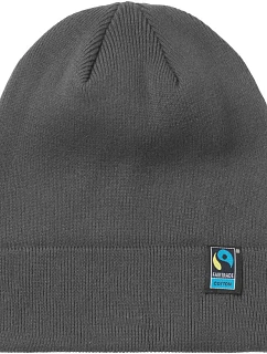Neutral O 93055 Pletená čiapka z bio bavlny s certifikátom Fairtrade 77.9355 charcoal