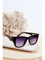 Damskie Okulary Przeciwsłoneczne Z Ozdobnymi Detalami UV400 Czarne