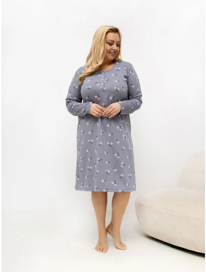 DU KN nočná košeľa FP 606.09 tmavosivá