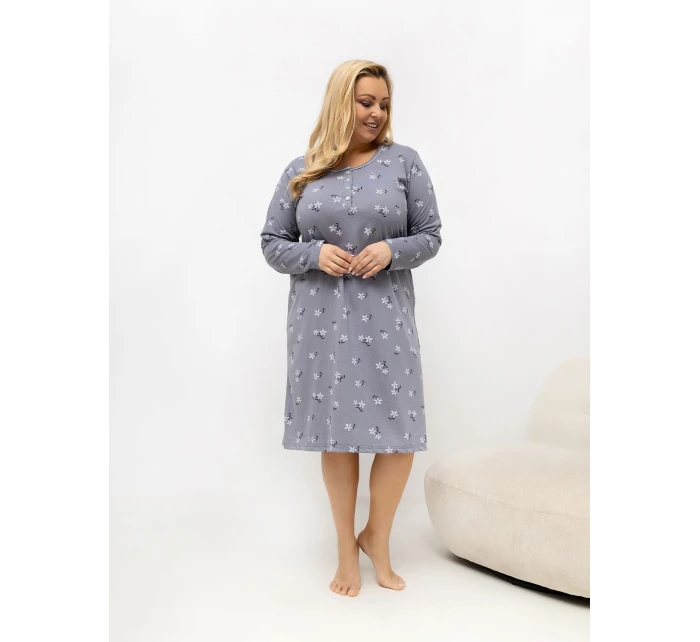 DU KN nočná košeľa FP 606.09 tmavosivá