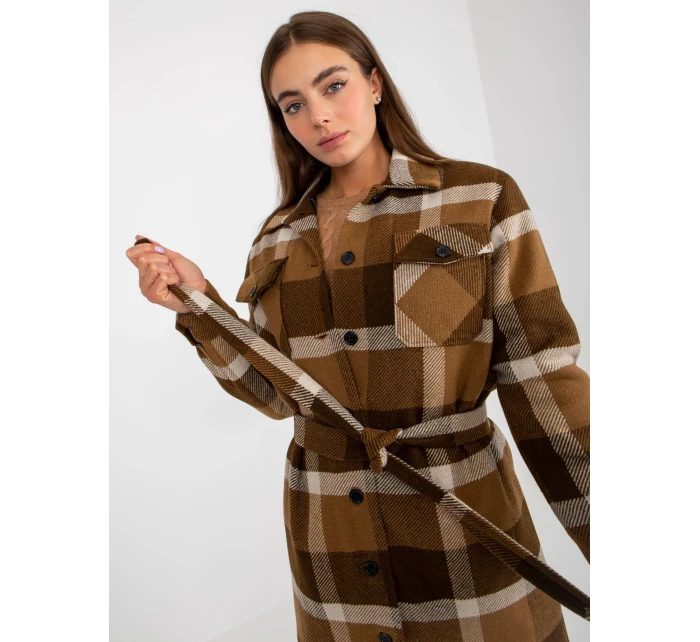 Dámsky kabát LK PL 509076 57P tmavo lila Dámsky kabát LK PL 509076 57P tmavo lila