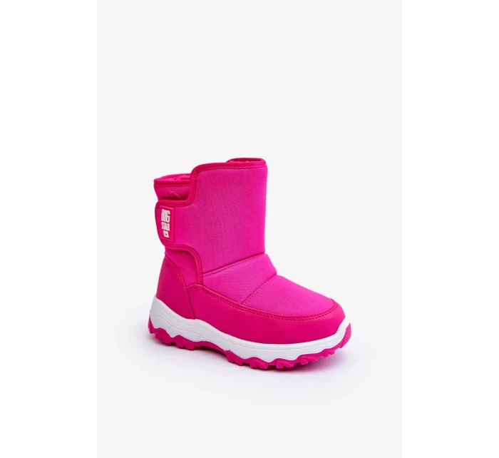 Dětské zateplené sněhule na suchý zip Pink Big Star Dětské zateplené sněhule na suchý zip Pink Big Star
