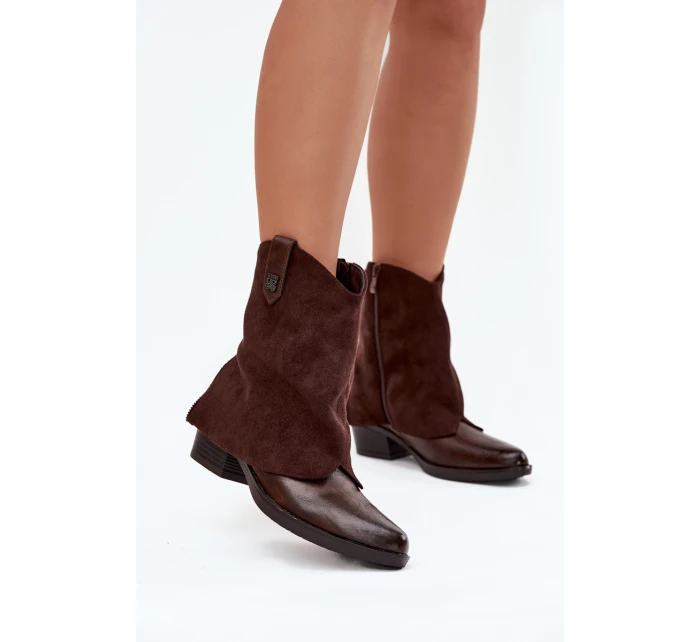 Dámske zateplené členkové topánky na kôpke - chocolate Sylvette Dámske zateplené členkové topánky na kôpke - chocolate Sylvette