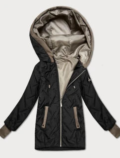 Černá dámská bunda s vsadkami model 21322564 - S'WEST