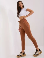 Spodnie dresowe EM DR HW 20 model 18761672 jasny brązowy - FPrice Spodnie dresowe EM DR HW 20 model 18761672 jasny brązowy - FPrice