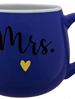 MRS. - modrý keramický hrnček 300 ml