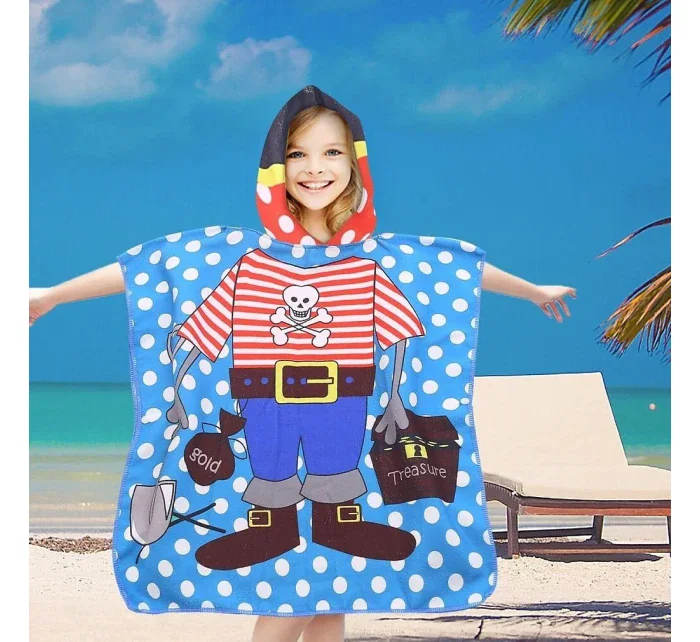 PončoBavlnené svetové detské plážové pončo s kapucňou 60x60 PončoBavlnené svetové detské plážové pončo s kapucňou 60x60