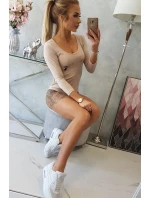 Body s potlačou pištole béžovej