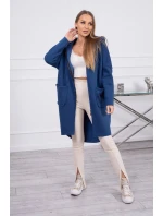 Zateplená mikina na zip s prodlouženým zadním model 18747786 džínovina - K-Fashion Zateplená mikina na zip s prodlouženým zadním model 18747786 džínovina - K-Fashion