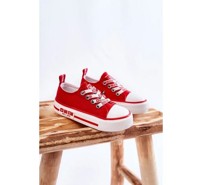 Dziecięce Materiałowe Trampki BIG STAR KK374071 Czerwone Dziecięce Materiałowe Trampki BIG STAR KK374071 Czerwone